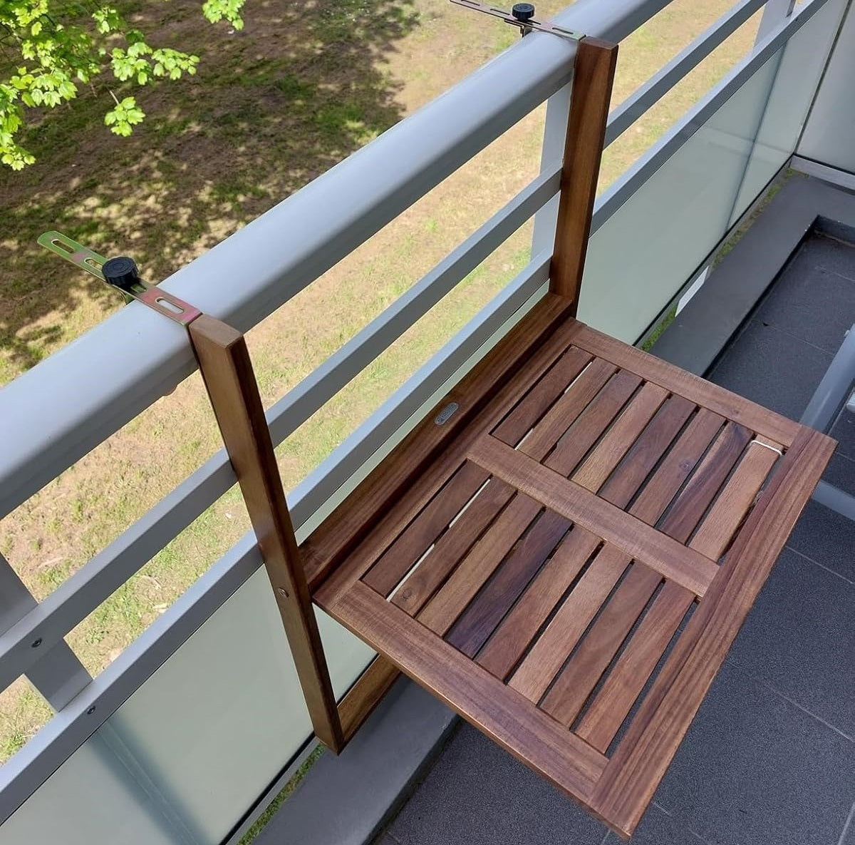 acacia wood foldable hanging table for balcony