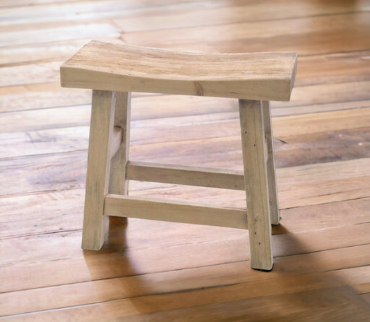 Wooden Curved Seating Stool-myuniquefurnishings.co.uk