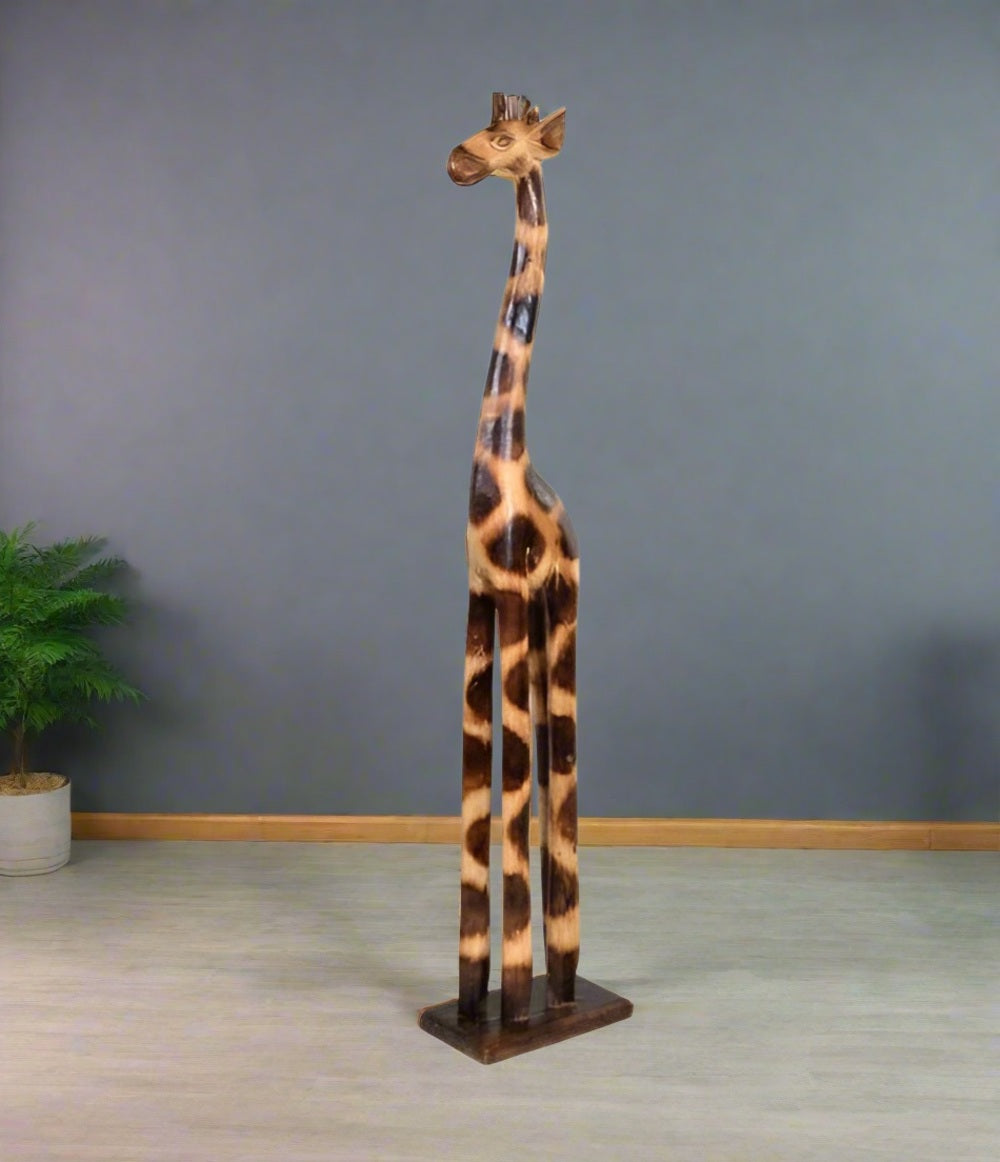 Wooden Giraffe Sculpture with 80cm high