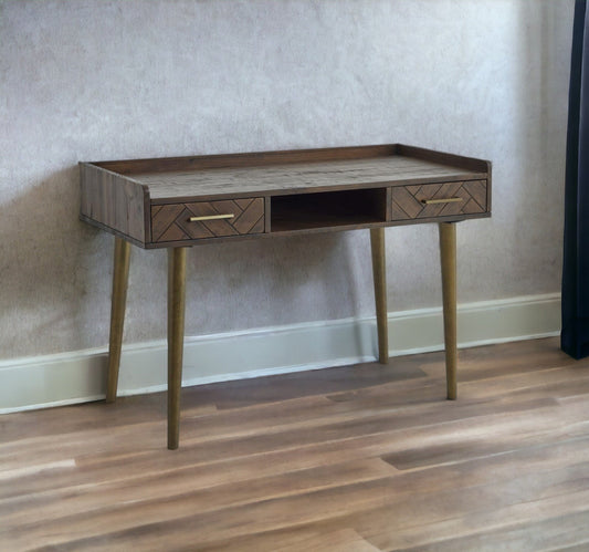 Writing Desk With Gold Painted Legs-myuniquefurnishings.co.uk